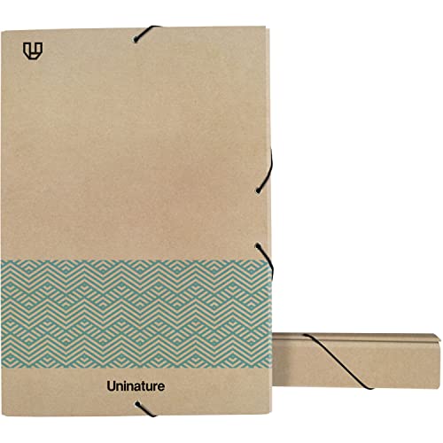 Unipapel Projektmappe | 100% recycelter Karton und Kraftpapier | Maße: 35 x 25 x 5 cm | Uninature Concept Blue | Recycelt 100% Credit von Unipapel