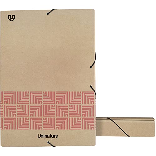 Unipapel Projektmappe | 100% recycelter Karton und Kraftpapier | Maße: 35 x 25 x 5 cm | Uninature Concept Pink | Recycelt 100% Credit von Unipapel
