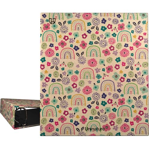 Unipapel Ringordner aus recyceltem Kraftpapier, A4, 4 Ringe, 40 mm, Uninature Design Hawaii, FSC Recycled 100%, perfektes Schul- und Büromaterial von Unipapel