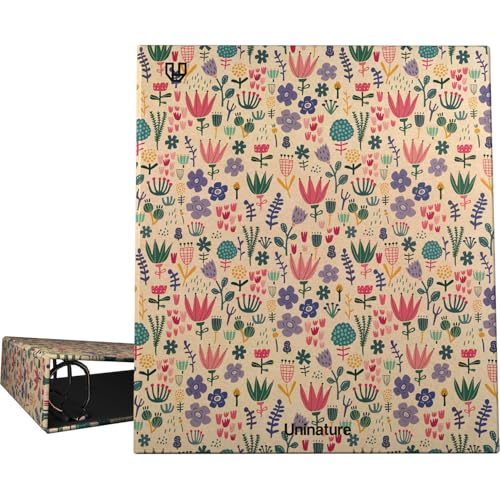 Unipapel Ringordner aus recyceltem Kraftpapier, A4, 4 Ringe, 40 mm, Uninature Design Holland, FSC Recycled 100%, perfektes Schul- und Büromaterial von Unipapel