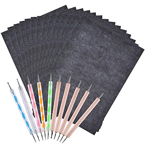 100 Blatt Kohlepapier, A4 Graphitpapier Transferpapier, Carbon Papier Pauspapier und 10 Prägestift, für Holz, Papier, Leinwand und Andere Kunstoberflächen Transparentpapier 100 Blatt Kohlepapier, A4 Graphitpapier Transferpapier, Carbon Papier Pauspapier und 10 Prägestift, für Holz, Papier, Leinwand und Andere Kunstoberflächen Transparentpapier von UniquQ