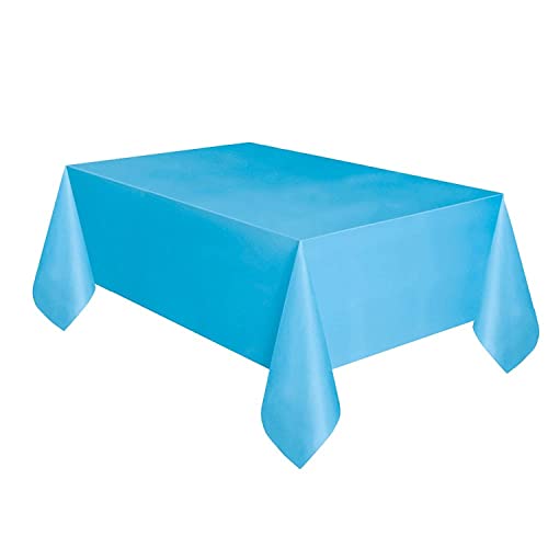 Kunststoff-Tischdecke, 274,3 x 137,2 cm, Hellblau von Unique