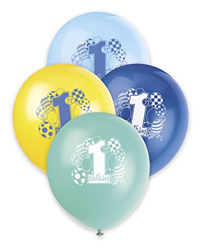Blau Geburtstag Kunststoff Latex-Ballons 12" blau von Unique Party