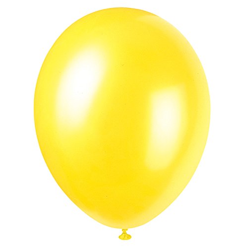 Perlmutt-glänzende Latex-Party-Luftballons - 30 cm - Dunkelgelb - Packung mit 50 Stück von Unique