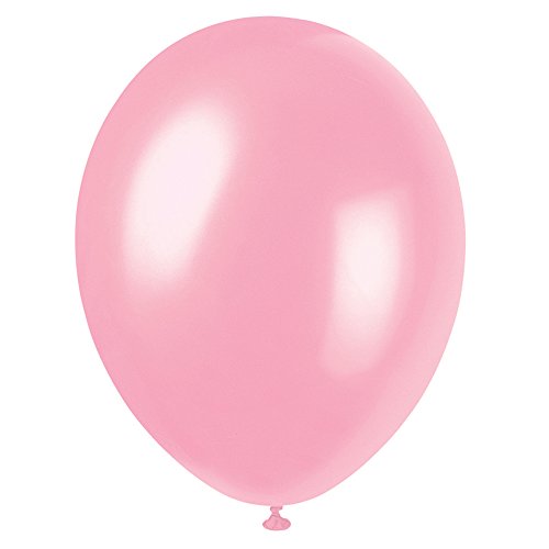 Perlmutt-glänzende Latex-Party-Luftballons - 30 cm - Hellrosa - Packung mit 50 Stück von Unique