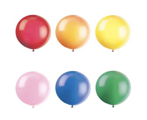 Unique Party Supplies 56732 Riesen-Latex-Party-Luftballons - 90 cm - 6er-Pack von Unique