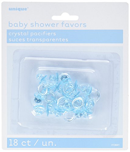 Babypartygeschenke - 2,5 cm - Blaue Kunststoff-Schnuller - 18er-Pack von Unique