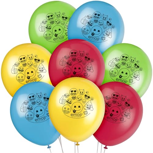 Latex-Party-Luftballons - 30 cm - Emoji Party - 8er-Pack von Unique