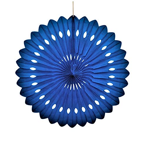 Fächerdekoration aus Seidenpapier - 40 cm - Königsblau Fächerdekoration aus Seidenpapier - 40 cm - Königsblau von Unique
