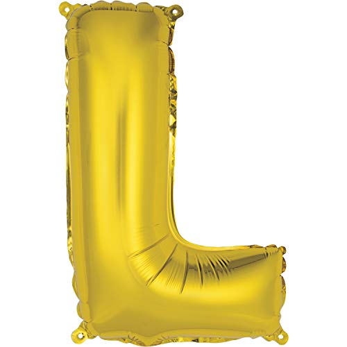 Folien-Buchstaben-Luftballon - 35 cm - Buchstabe L Luftballon - Gold von Unique