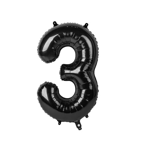 Unique Party Supplies 55863 Riesenzahl 3 Luftballon - 86 cm - Schwarz Unique Party Supplies 55863 Riesenzahl 3 Luftballon - 86 cm - Schwarz von Unique