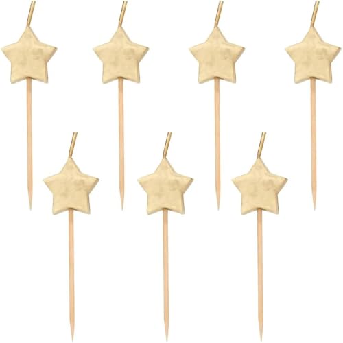 Geburtstagskerzen - Goldener Stern zum Aussuchen - 6er-Packung von Unique