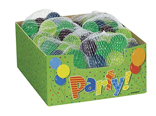 Unique Party Supplies 74058 Partygeschenke - Glitzer-Hüpfbälle - 6er-Tüte, Sortiert von Unique