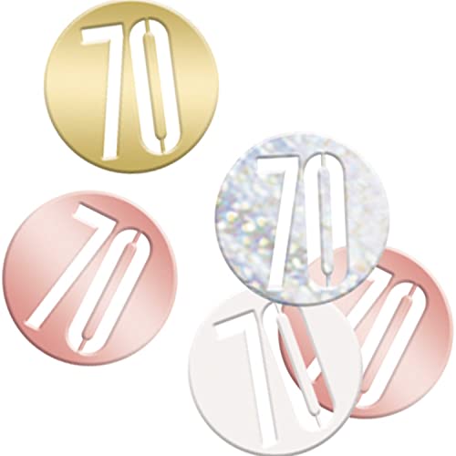 Konfetti zum 70. Geburtstag - 14 g - Glitzer-Roségold-Geburtstag Konfetti zum 70. Geburtstag - 14 g - Glitzer-Roségold-Geburtstag von Unique