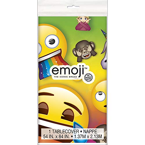Kunststoff-Tischdecke - 2,13 m x 1,37m - Rainbow Fun Emoji-Party Kunststoff-Tischdecke - 2,13 m x 1,37m - Rainbow Fun Emoji-Party von Unique