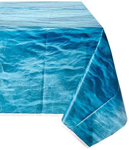 Kunststoff-Tischdecke - 2,74 m x 1,37 m - Ozeanwellen-Design von Unique