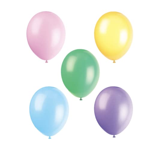 Latex-Party-Luftballons - 30 cm - Verschiedene Pastellfarben - Packung mit 50 Stück von Unique