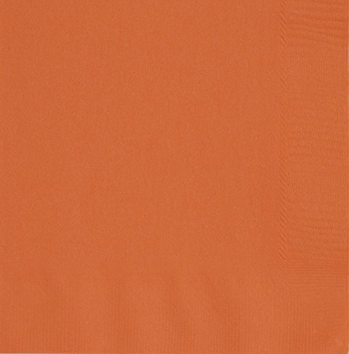 Papierservietten - 16,5 cm - Orange - Packung mit 50 Stück von Unique