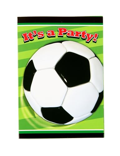 Partyeinladungen - Fußballparty - 8er-Pack von Unique