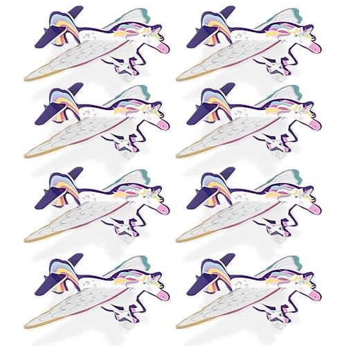 Partygeschenke - Einhorn-Segelflugzeug - 8er-Pack von Unique