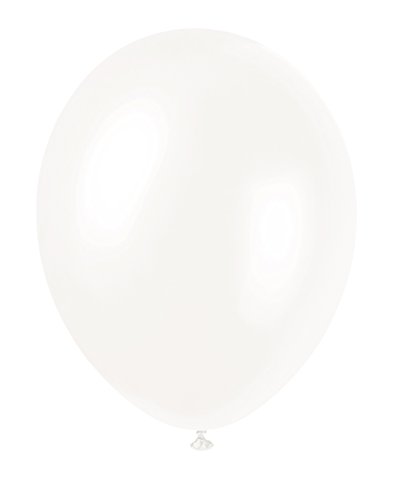Perlmutt-Latex-Partyluftballons - 30 cm - Irisierendes Weiß - 8er-Packung von Unique Party