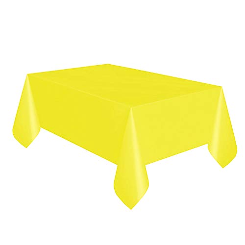 Plastic Tablecover 54"X108"-Sunflower Yellow von Unique