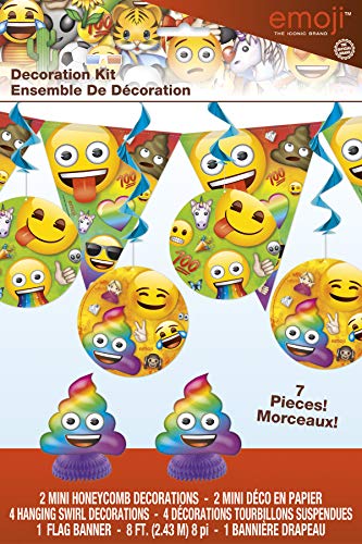 Regenbogen-Spaß-Emoji-Dekorationssatz - 7er Satz von Unique Party