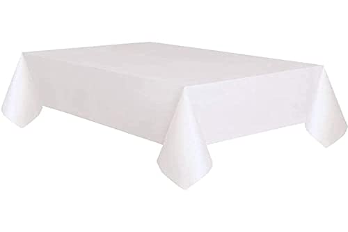 Tischdecke aus kunststoffbeschichtetem Papier - 2,74 m x 1,37 m - Weiß von Unique Party