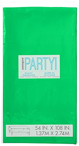 Unique Party Supplies 5091 Kunststoff-Tischdecke - 2,74 m x 1,37 m - Smaragdgrün von Unique Party
