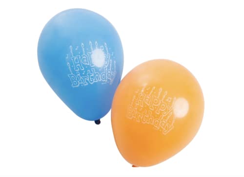 Unique Party Supplies 5160 Latex-Happy Birthday-Luftballons - Farbe kann variieren - 15er Pack, Orange, Blau Unique Party Supplies 5160 Latex-Happy Birthday-Luftballons - Farbe kann variieren - 15er Pack, Orange, Blau von Unique