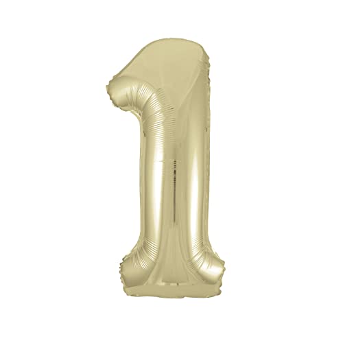 Unique Party Supplies 53831 Riesenzahl 1 Luftballon - 86 cm - Gold Unique Party Supplies 53831 Riesenzahl 1 Luftballon - 86 cm - Gold von Unique