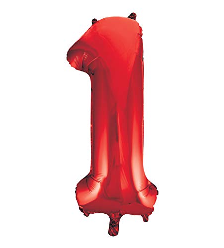 Riesenzahl 1 Luftballon - 86 cm - Rot Riesenzahl 1 Luftballon - 86 cm - Rot von Unique