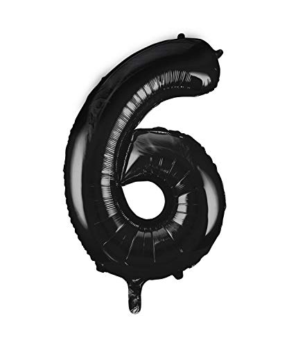 Unique Party Supplies 55866 Riesenzahl 6 Luftballon - 86 cm - Schwarz Unique Party Supplies 55866 Riesenzahl 6 Luftballon - 86 cm - Schwarz von Unique