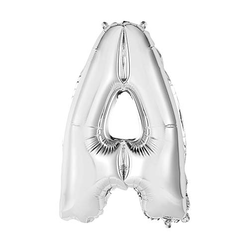 Folien-Buchstaben-Luftballon - 35 cm - Buchstabe A Luftballon - Silber Folien-Buchstaben-Luftballon - 35 cm - Buchstabe A Luftballon - Silber von Unique