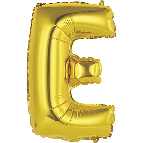 Folien-Buchstaben-Luftballon - 35 cm - Buchstabe E Luftballon - Gold von Unique