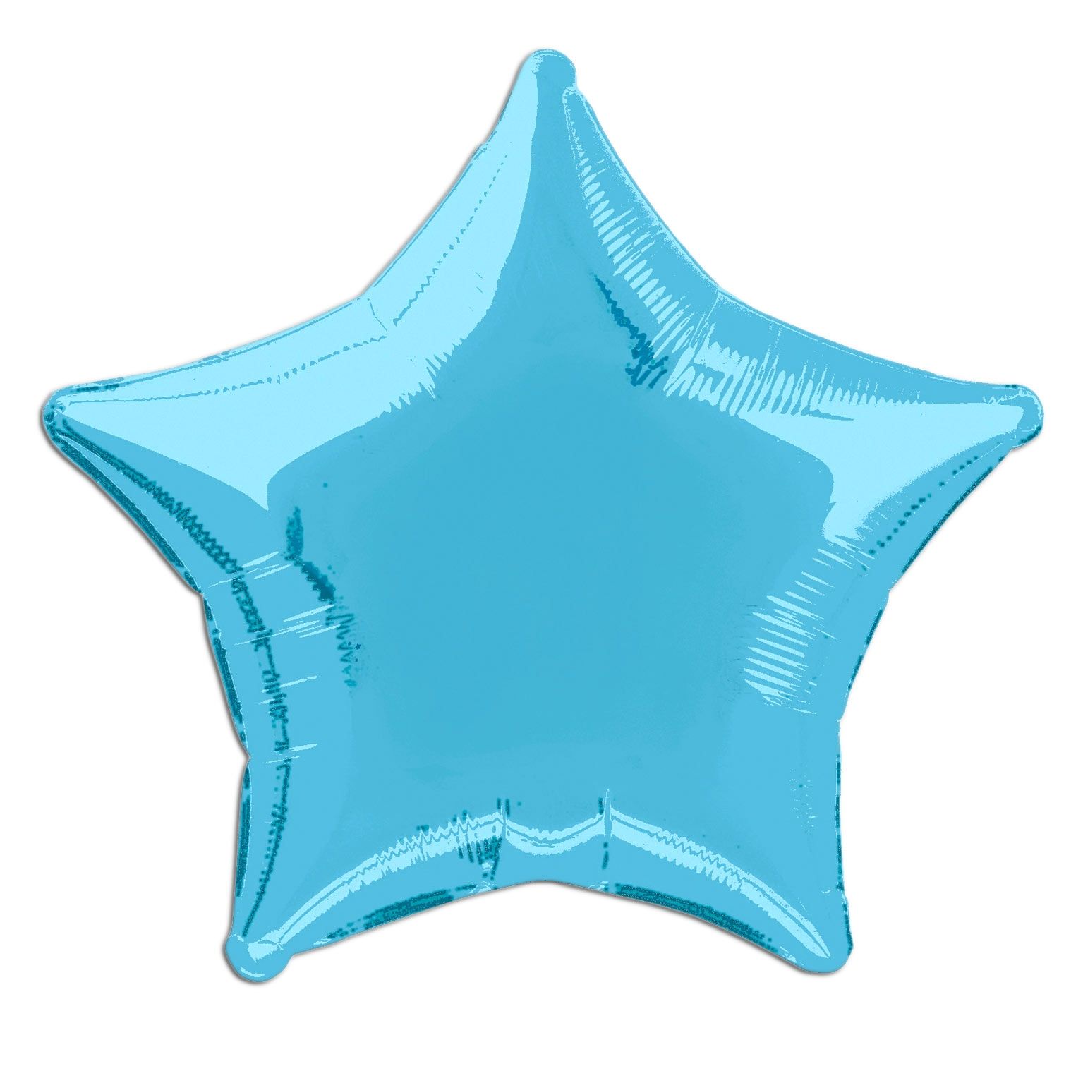 Folienballon blau als Stern 45 cm, einfarbig, ideal zum Beschriften von Unique Party