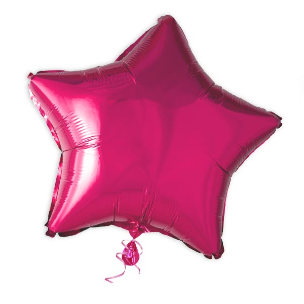 Folienballons sternförmig pink, 42 cm von Unique Party