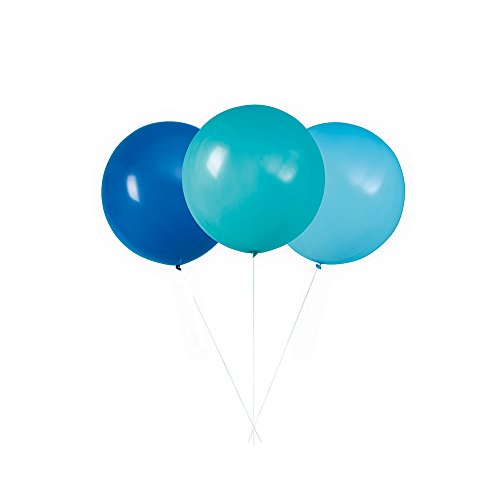 Große Latex-Party-Luftballons - 60 cm - Blaugrün & Blau - 3er-Pack Große Latex-Party-Luftballons - 60 cm - Blaugrün & Blau - 3er-Pack von Unique