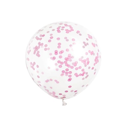 Konfetti-Luftballons - 30 cm - Dunkelrosa - 6er-Pack von Unique