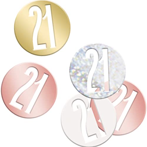 Konfetti zum 21. Geburtstag - 14 g - Glitzer-Roségold-Geburtstag Konfetti zum 21. Geburtstag - 14 g - Glitzer-Roségold-Geburtstag von Unique