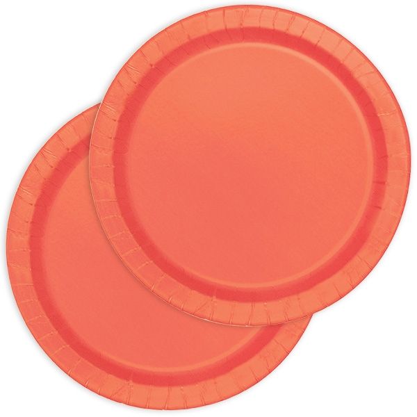 Kuchenteller einfarbig koralle 20 St.