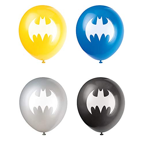 Latex-Geburtstags-Luftballons - 30 cm - Batman Party - 8er-Pack von Unique