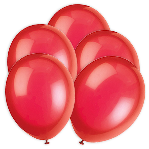 Luftballons scharlachrot, 50 Stück, Latex von Unique Party