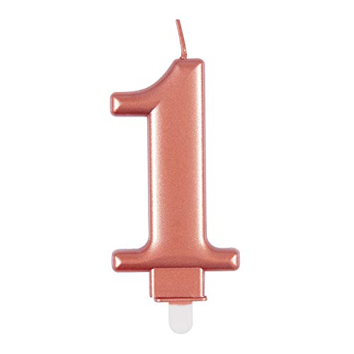 Metallische Geburtstagskerze - Zahl 1 - Roségold Metallische Geburtstagskerze - Zahl 1 - Roségold von Unique