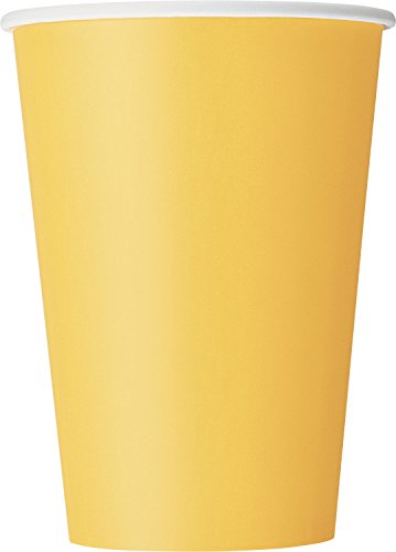 Papierbecher - 355 ml - Gelb - 10er-Pack Papierbecher - 355 ml - Gelb - 10er-Pack von Unique Party