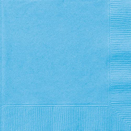Papierservietten - 16,5 cm - Hellblau - Packung mit 20 Stück von Unique