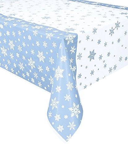 Tischdecke aus Kunststoff mit Schneeflocken Tischdecke One Size blau/weiß Tischdecke aus Kunststoff mit Schneeflocken Tischdecke One Size blau/weiß von Unique Party