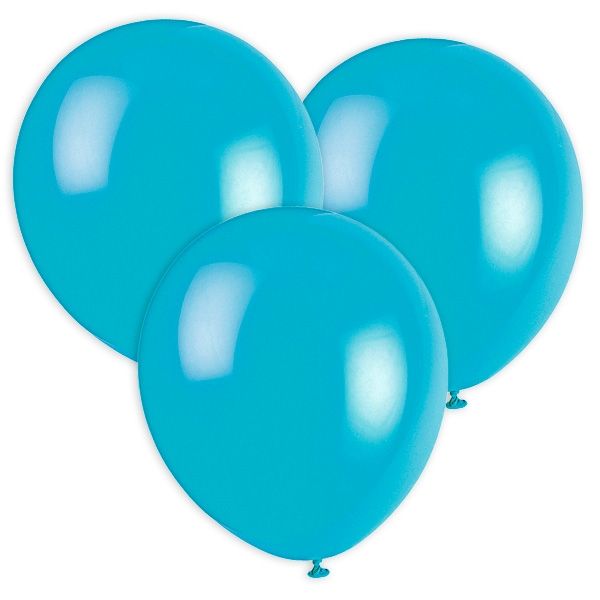Türkise Luftballons, 30cm, 10 Stück von Unique Party