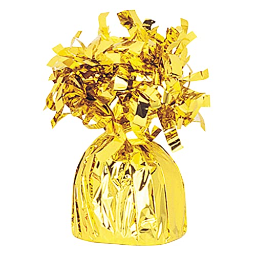 Unique 49370 Folien-Ballongewicht – Klassische Goldfarbe – 1 Stück (1 Packung), Gold, Einheitsgröße von Unique Party