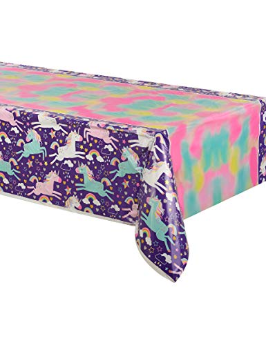 Kunststoff-Tischdecke - 2,13 m x 1,37m - Einhorn-Party Kunststoff-Tischdecke - 2,13 m x 1,37m - Einhorn-Party von Unique